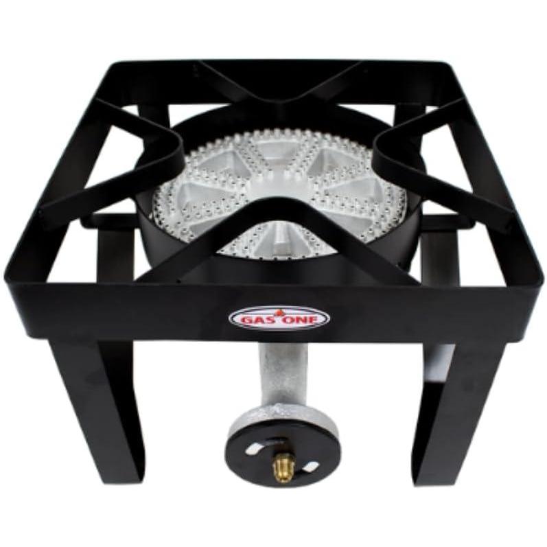 image:imageGasOne 200K BTU Propane Burner  HeavyDuty Propane Stove  Outdoor Burner with Adjustable 020Psi Regulator and Steel Braided Hose  Ideal for Home Brewing Turkey FryNew Black