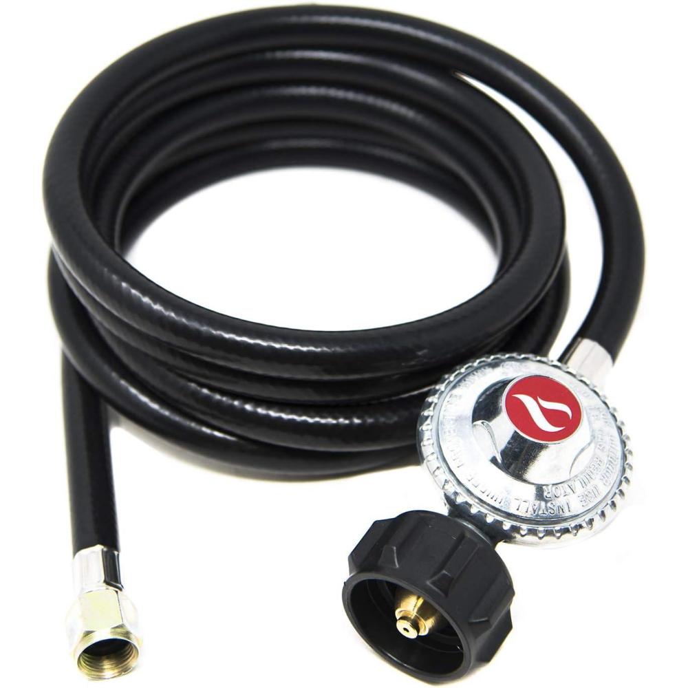 image:imageGasOne 5 Feet Propane Regulator Fire Pit Grill Heater Replacement Propane Hose8ft
