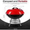 Gas One 16-inch Portable Barbecue Grill with 4 Levels for Flame Control – Dual Venting System – Small Charcoal Grill for Backyard, Camping, Boat(14 Inch (Diameter))