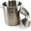 Gas One Fryer Pot 32 quart – All Purpose – Stainless Steel Tri-Ply Bottom with All Purpose Pot Deep Fryer Steam & Boiling Basket
