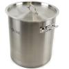 Gas One Fryer Pot 32 quart – All Purpose – Stainless Steel Tri-Ply Bottom with All Purpose Pot Deep Fryer Steam & Boiling Basket
