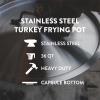 GasOne Stainless Steel Stockpot with Basket – 36qt Stock Pot with Lid and Reinforced Bottom – Heavy-Duty Cooking Pot for Deep Frying, Turkey Frying, Beer Brewing, Soup, Seafood Boil – Satin Finish(Stockpot)