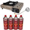 Gas One GS-3400P Propane or Butane Stove Dual Fuel Stove Portable Camping Stove – Patented – with Carrying Case Great for Emergency Preparedness Kit(Stove with 4 Fuel Canister)