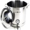 GasOne 10 Gallon Stainless Steel Home Brew Kettle Pot Pre Drilled 4 PC Set 40 Quart Tri Ply Bottom for Beer Brewing Includes Stainless Steel Lid, Thermometer, Ball Valve Spigot – Home Brewing Supplies(40 QT/10 GALLON)