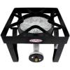 GasOne 200K BTU Propane Burner – Heavy-Duty Propane Stove – Outdoor Burner with Adjustable 0-20Psi Regulator and Steel Braided Hose – Ideal for Home Brewing, Turkey Fry(New Black)