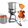 GasOne 30QT Turkey Fryer Set and Seafood Boil with Propane Gas Burner, Perforated Basket – Perfect Outdoor Cooker for Crawfish, Crab, Shrimp, Lobster, and Frying – Complete Outdoor Cooking Kit