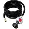 GasOne 5 Feet Propane Regulator Fire Pit Grill Heater Replacement Propane Hose(12ft)