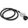 GasOne 5 Feet Propane Regulator Fire Pit Grill Heater Replacement Propane Hose(5 Feet)